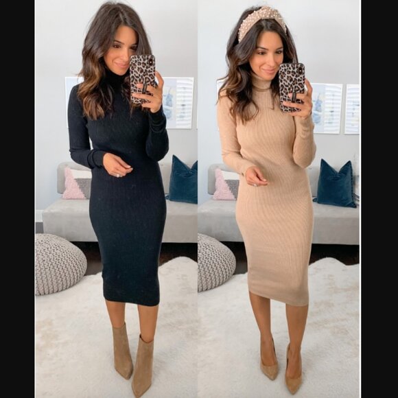 Express Tan Sweater Dress. -S - Picture 1 of 1